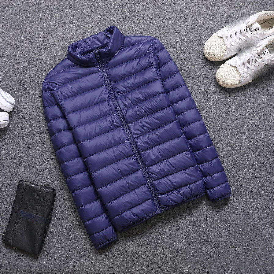 Nova marca outono inverno luz para baixo jaqueta masculina moda com capuz curto grande ultra-fino leve juventude casaco fino para baixo jaquetas