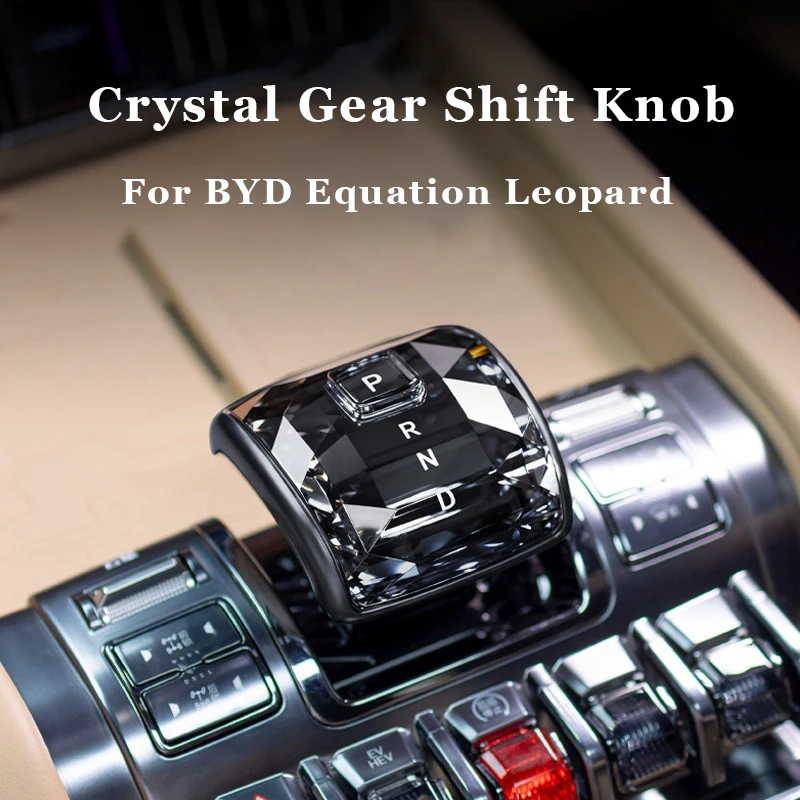 For BYD Equation Leopard 8 Leopard 5 3 Shark6 DENZA B8 B5 Car Crystal Shift Lever Head Cover Interior Modification Accessories