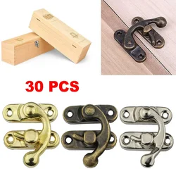 30Pcs Antique Bronze Box Hasps Iron Lock Catch Latches For Jewelry Chest Box Suitcase Buckle Clip Clasp Wooden Box Hardware