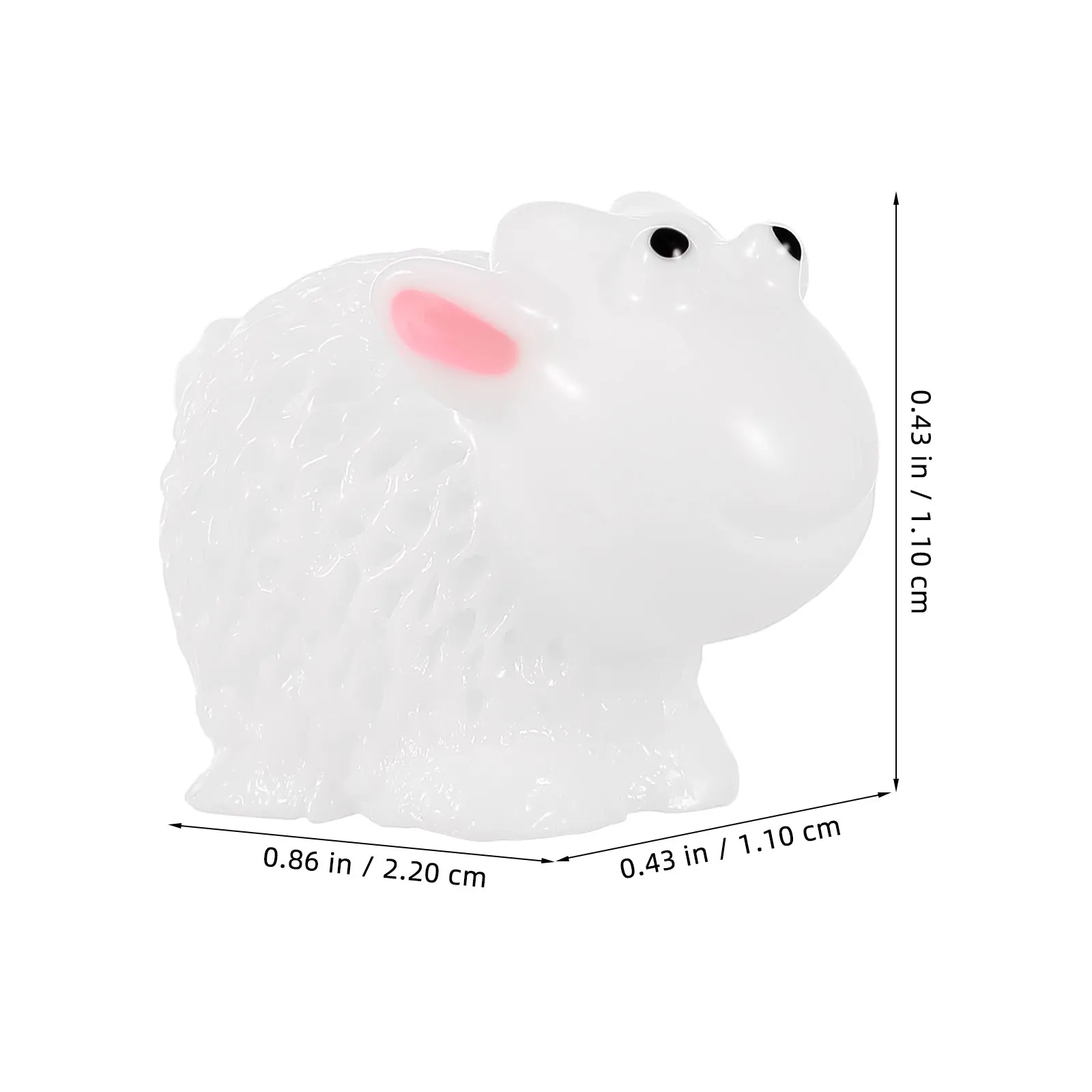 30Pcs Mini Sheep Resin Ornaments Mini Farm Animal Decorations Miniature Landscape Accessories Tiny Resin Animal Sculptures