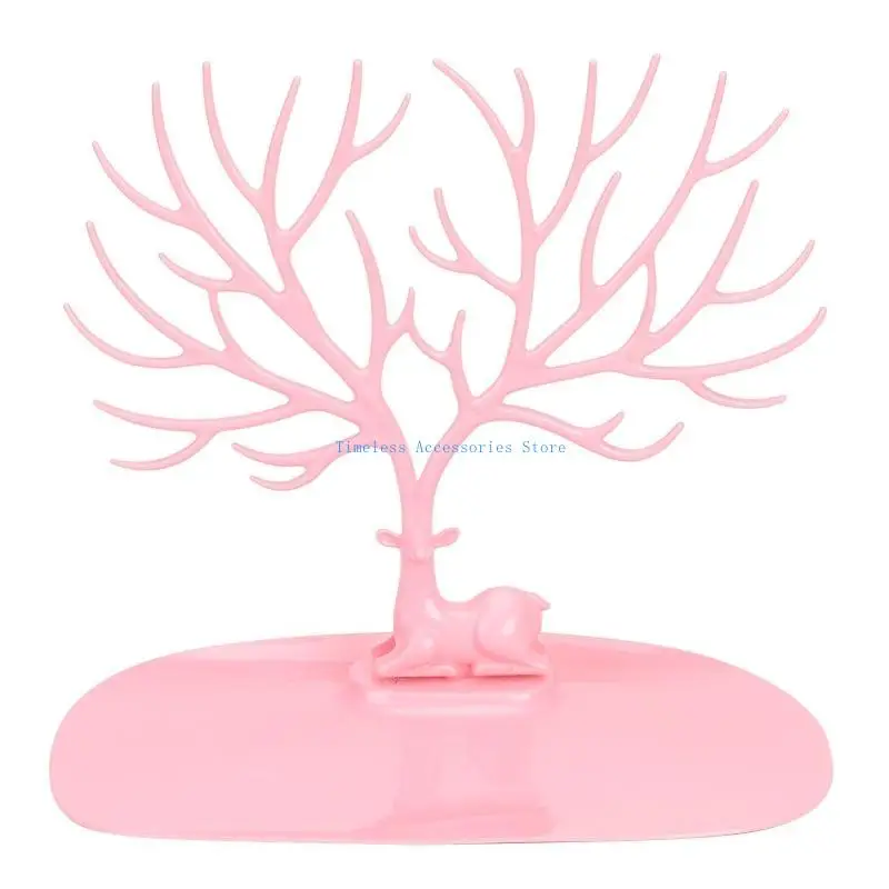 

97QE Deer Tray Storage Racks Jewelry Shelf Holder Earrings Display Stand