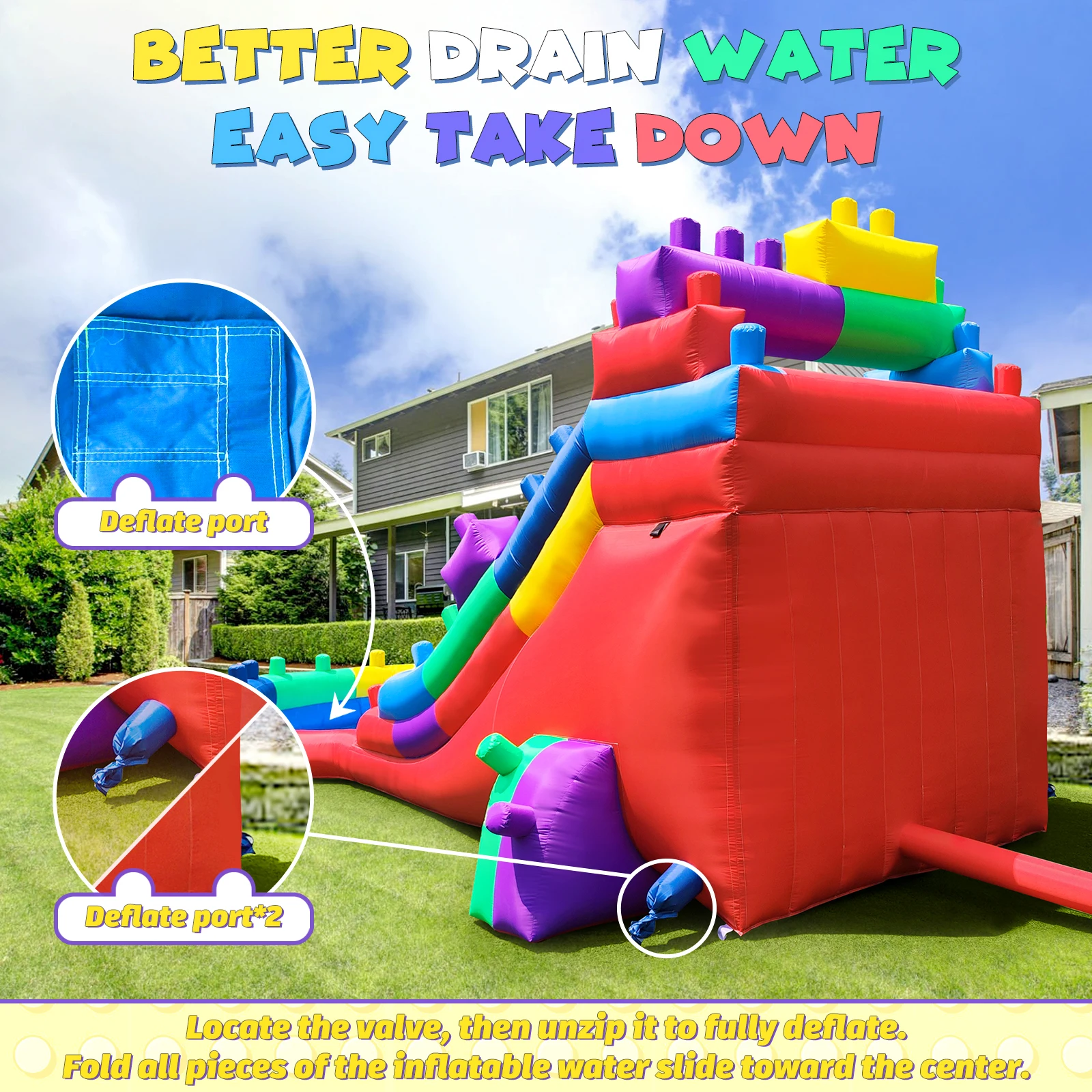 Buitenpret opblaasbare watergl - Kids Outdoor Inflatable Water Slide recensie en prijs
