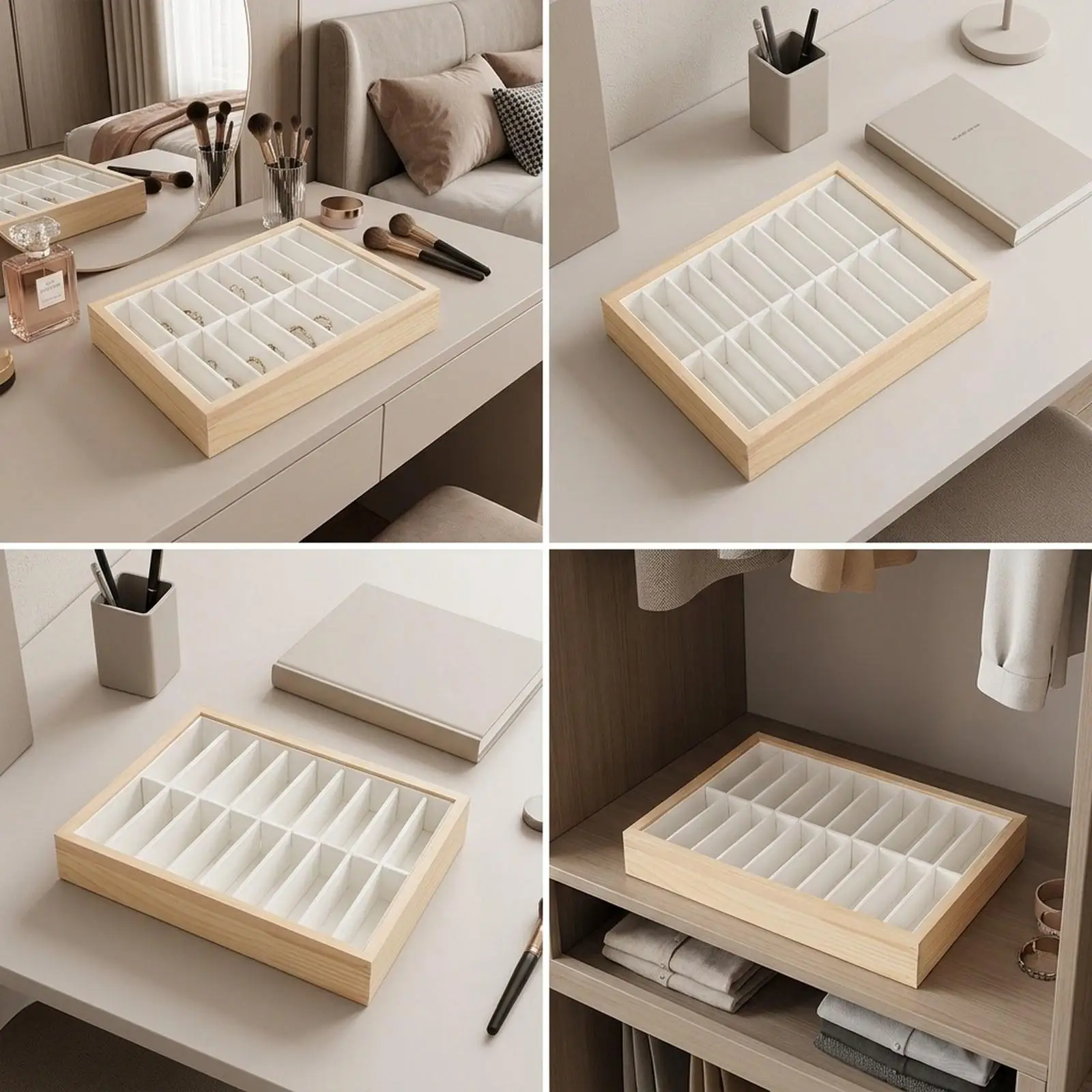 2x Bracelet Organizer Tray 20 Slots, Jewelry Organiser Jewelry Bangle Storage Box for Retail Stores Showcase Exhibition