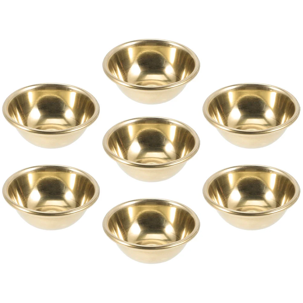 

7 Pcs Votive Tealight Holder Sacrifice Water Cup Yoga Tin Offerings