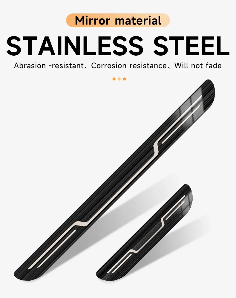 Edelstahl Auto-Türschwellenschutz Anti-Schmutz Aufkleber Abdeckung Dekoration Außen Anti-Kick Pedal Dekoration Zubehörteile – Detail 9