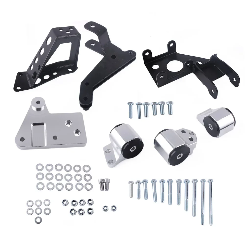 Car Engine Mounts Motor Swap Kit Aluminum Racing Engine Mounts For HONDA CIVIC 92-95 EG Chassis Engine 70A K20 K24 K-series