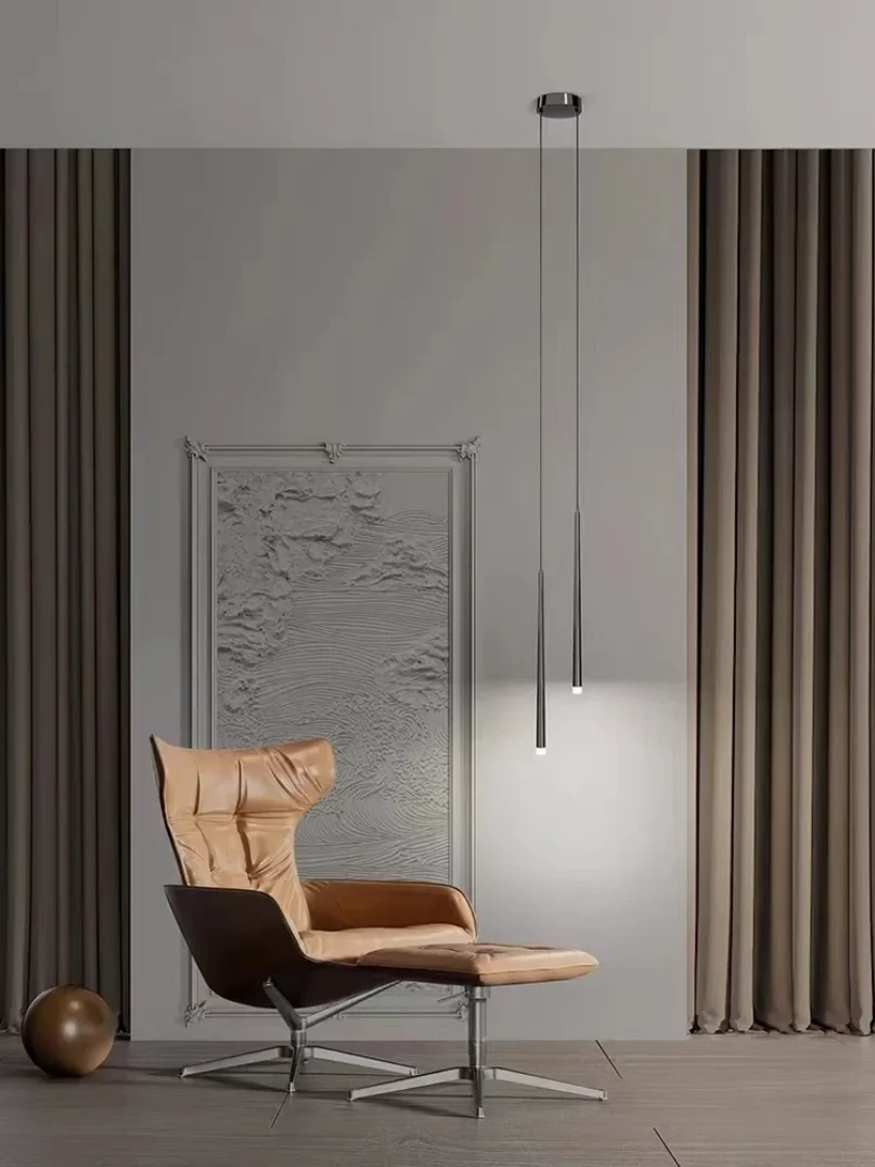 

2025 Modern LED Minimalist Pendant Lamp Nordic Black/White Bedside Small Pendant Lamp Bedroom Living Room Coffee Shop Indoor Lig