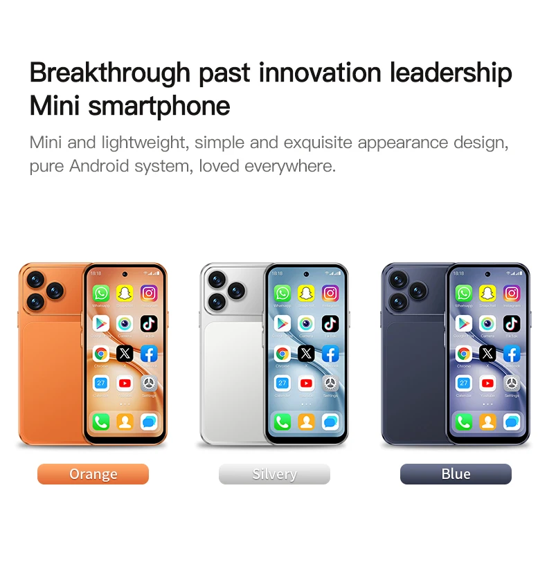 ONEMYTH A19 Pro 3.95" Full Screen 4G LTE Mini Smartphone 2GB RAM 16GB ROM Android 10 Dual SIM 2000mAh Elderly Small Phone