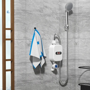 Mini calentador de agua caliente eléctrico instantáneo, grifo de baño de calefacción rápida, cocina doméstica, ducha termostática, pantalla Digital, 3500W