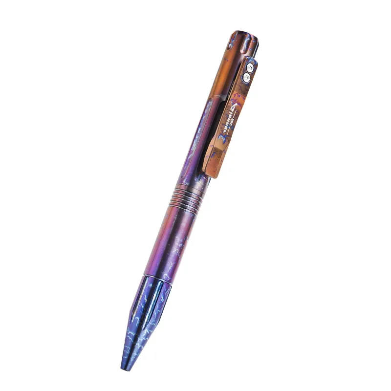 Titanium Alloy Tactical Pen Business Gel Pen Broken Window Signature Pen Neutral EDC Hand Tools with 2pcs Pen Refills