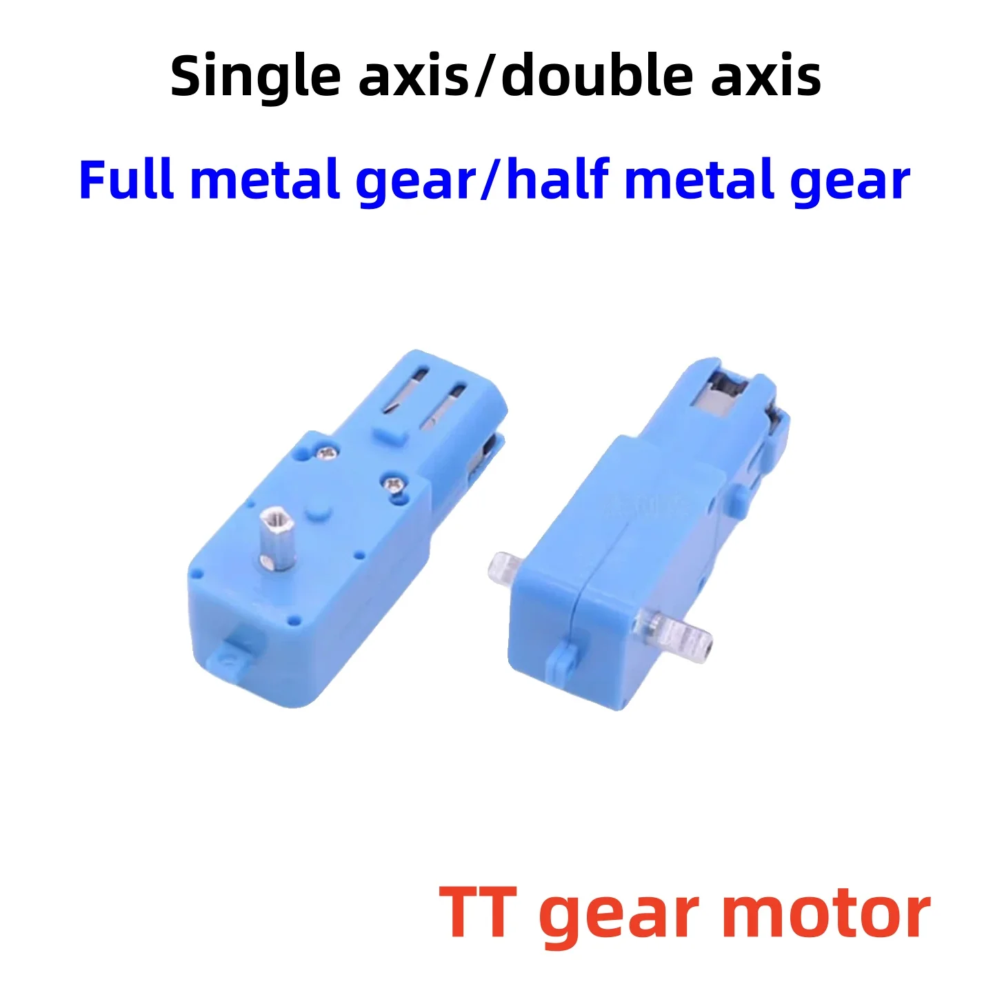 

TT deceleration motor DC3V6V intelligent four-wheel drive robot single-axis dual-axis metal gear blue DC motor