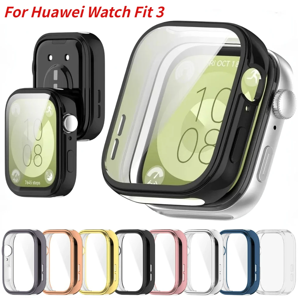 

Soft TPU Case for Huawei Watch Fit 3 Smart Watch Screen Protector Cover Protective Frame Bumper Shell for Huawei Fit 3 Case