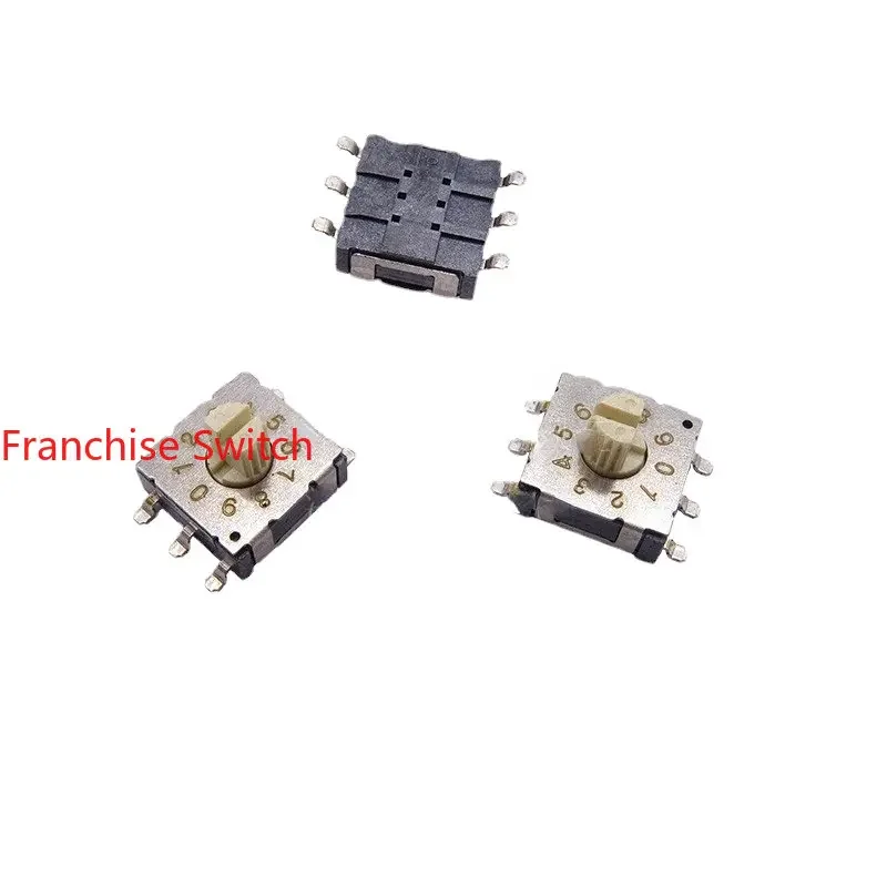 

4 PCS 7.2 * 7.2MM Patch RSE-2ARM Digital Ring Code Switch Rotary 0-9 Positions 3:3 Pins