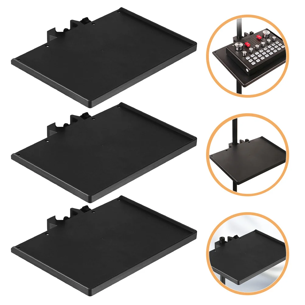 

3Pcs Microphone Stand Tray Strong Clamp Stable Mic Sound Card Holder Live Broadcast Storage Mic Sound Card Tray