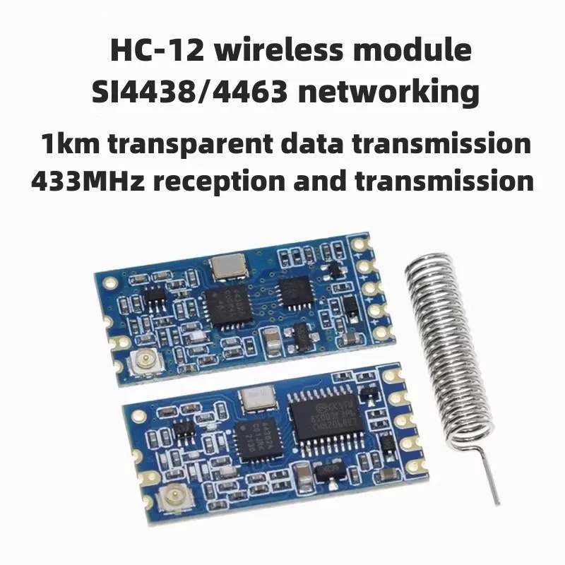 HC-12 wireless module 433MHz receiving and transmitting 1km serial communication transparent data transmission SI4438 networking