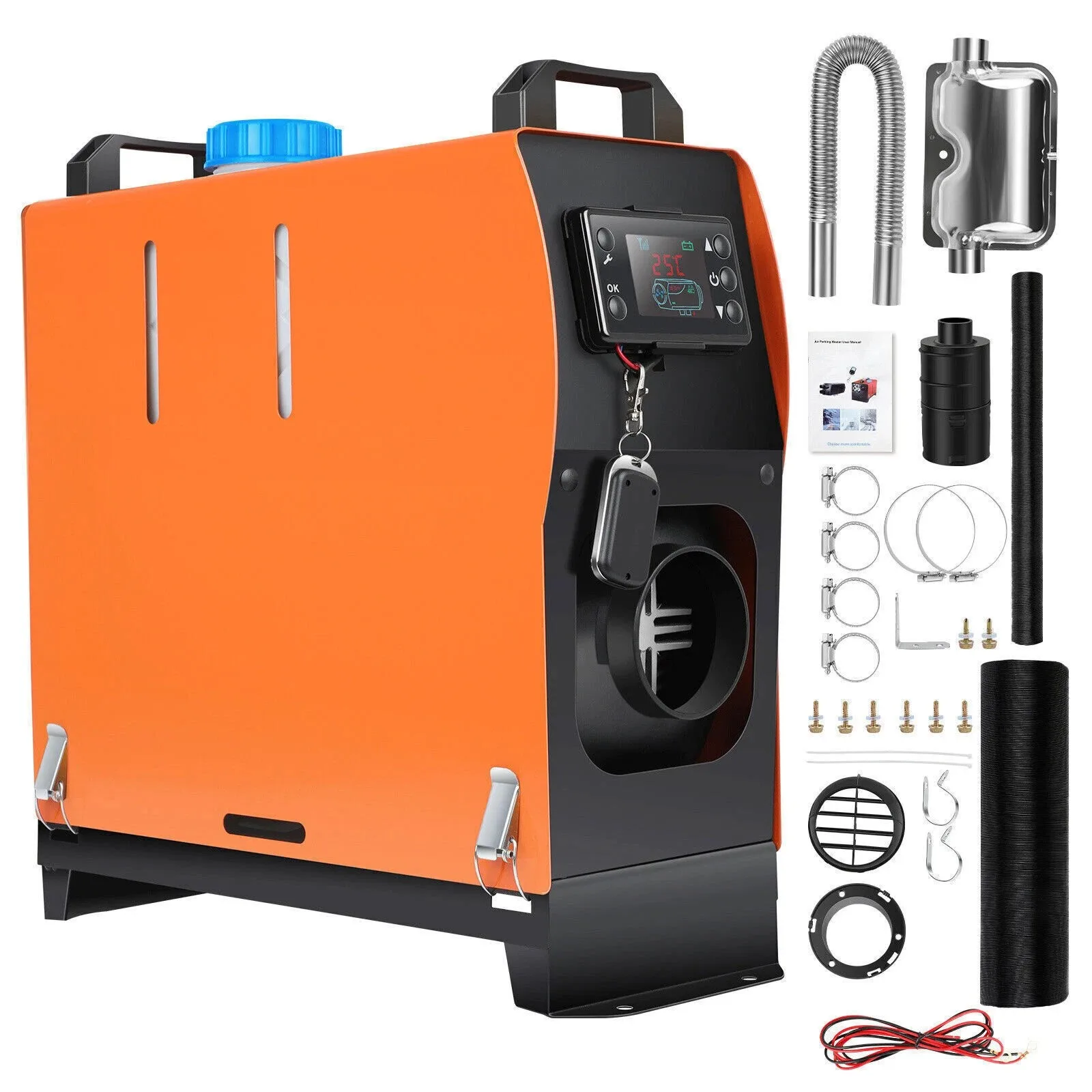 For 5KW 12V Diesel Parking Heater New Universal Fit For Trucks Boats Campers Construction Machinery -40~50 Heating 1 Year