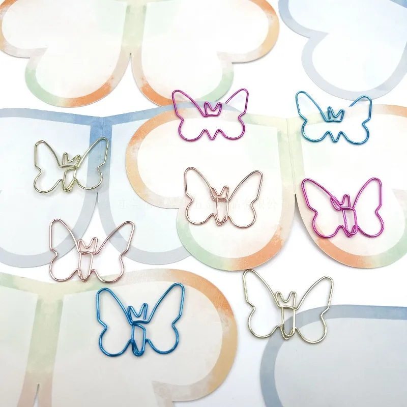 

30pcs/set Colorful Butterfly Paper Clips Creative Cute Animal Design Bookmark Clips for Students Kawaii Office School Supplies |
