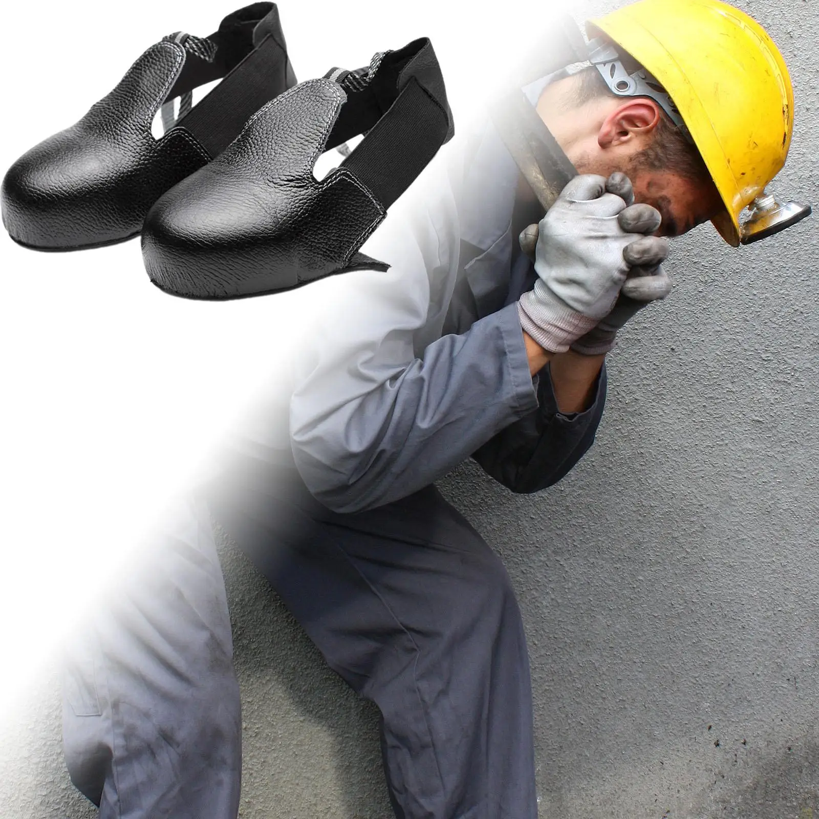 Toe Caps Safe Shoes Cover Non Slip Leather Overshoes Covers for Workplace