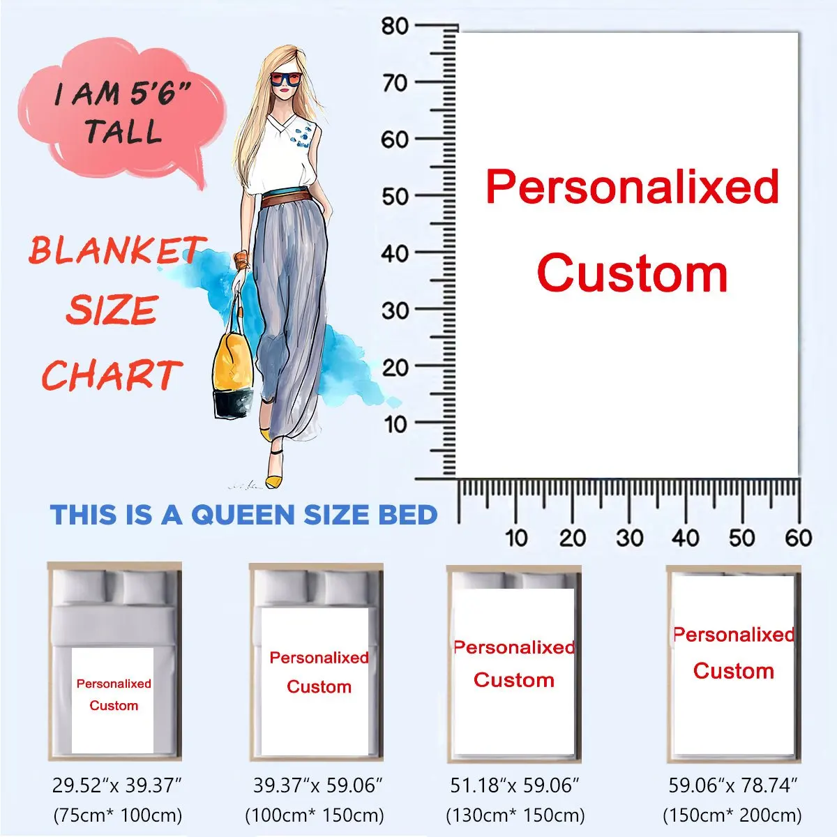 Afbeelding 4: 1-delig op maat gemaakte deken Upload foto's DIY flanellen deken - op maat gemaakte warme foto's, zacht en warm, geschikt voor bank, bed, kantoor, auto en buitenreizen - Halloween, Thanksgiving, verjaardag, bruiloft, paar, afstuderen, feestfestival, perfect cadeau voor mannen en vrouwen