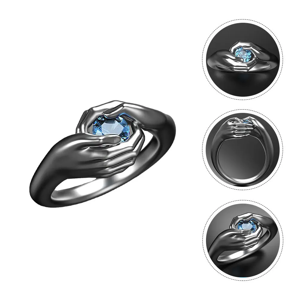 1Pcs Hands Embracing Ring Simple Ring for Women Trendy Rings Collection Non Fading Metal Jewelry Light Comfortable Daily Wear