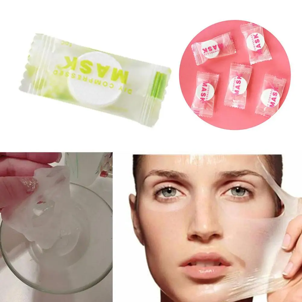 يمكن التخلص منها مضغوط قناع الوجه ورقة ، المحمولة الجلد ملفوفة أدوات ، غير المنسوجة العناية بالسفر ، القطن الوجه ، م X2Z7 ، 30 قطعة ، 50 قطعة