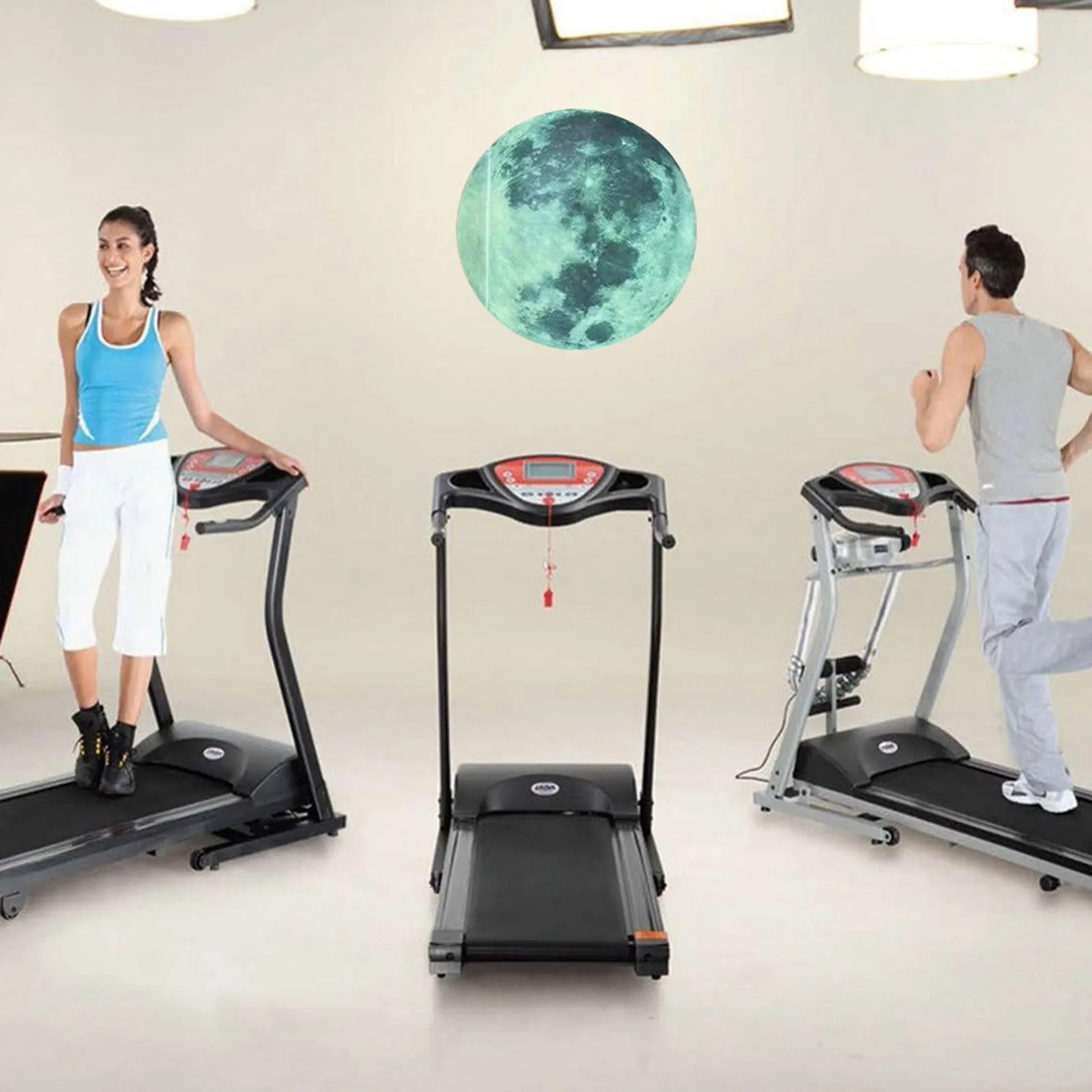 القمر الكبير الفلورسنت الجدار ملصق 5-20 سنتيمتر القابلة للإزالة توهج في الظلام ملصق الجدار ملصق غرفة الاطفال الديكور ديكور المنزل