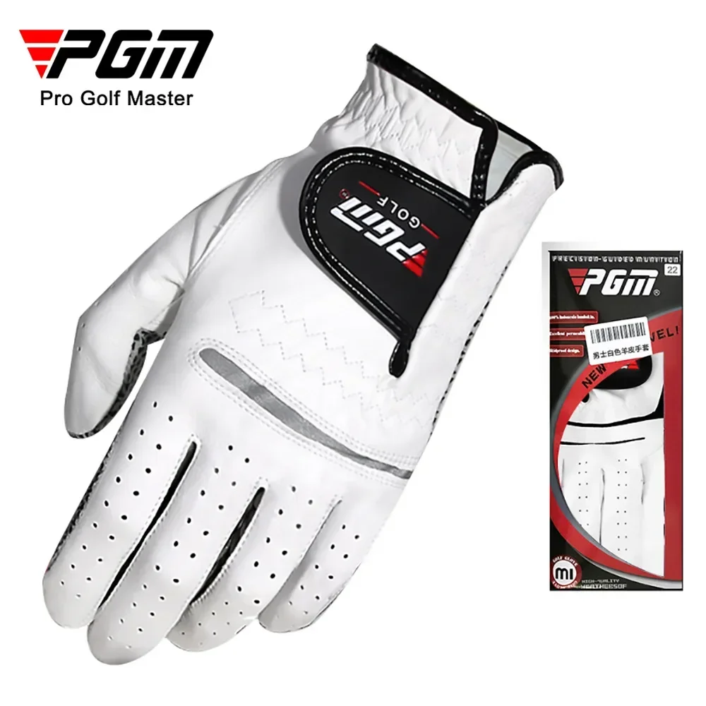 PGM 1pcs men's golf gloves white gloves men's sheepskin non-slip golf gloves men's leather brand left hand right hand