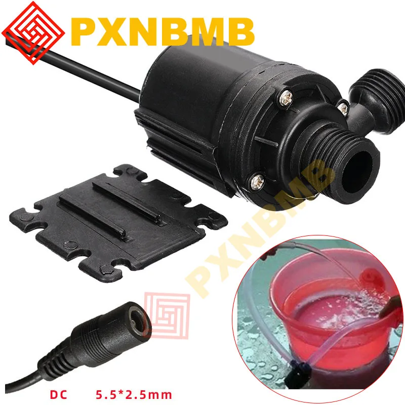 

DC 12V 24V Water Pump 5M 800L/h Mini Brushless Motor Submersible Aquarium Water Pump Adapter Pond Fountain For Fish Tank Garden