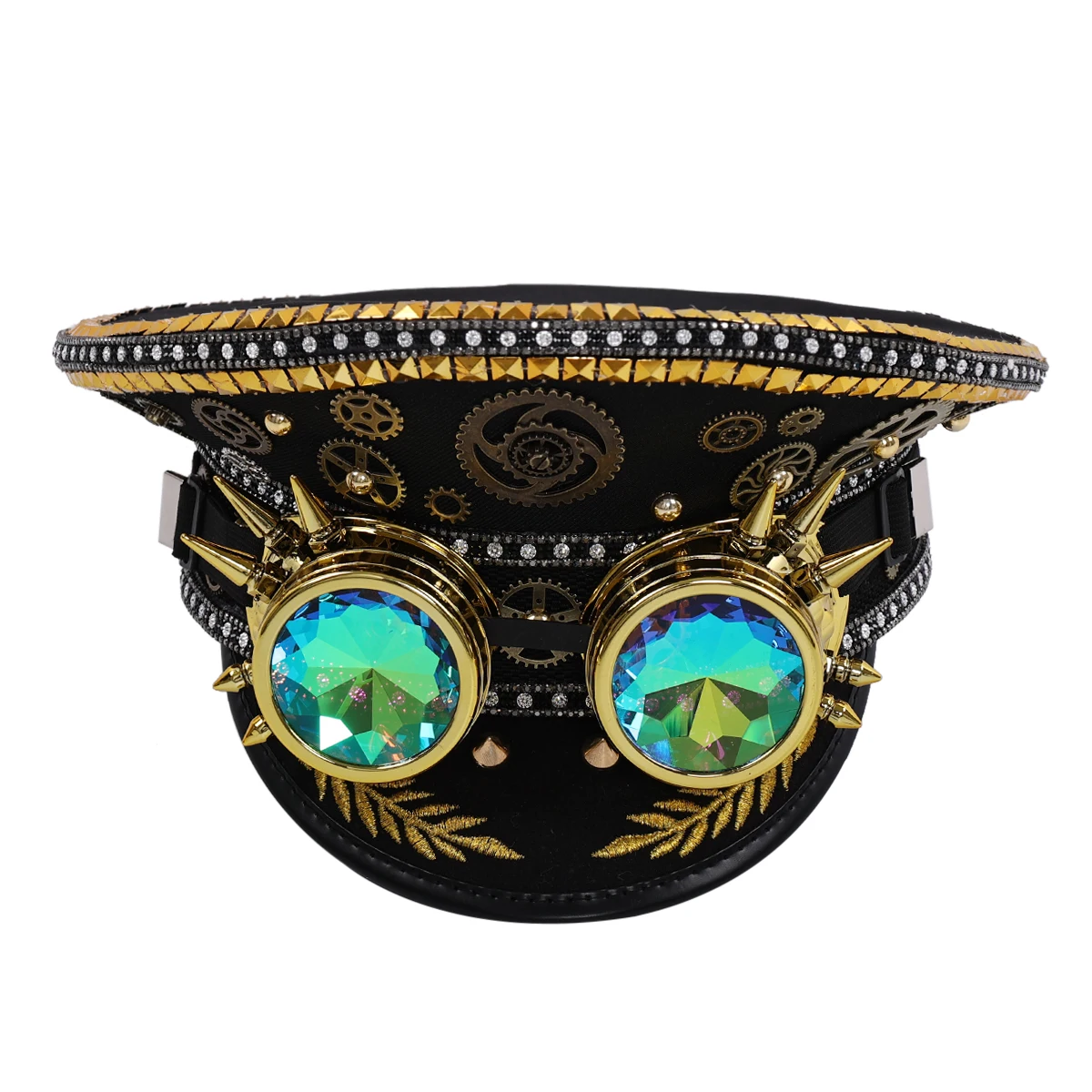 Steampunk Military Hat Women Men Germany Officer Clubnight Visor Cap Army Hat Cortical Police Cap Cosplay Halloween Hats