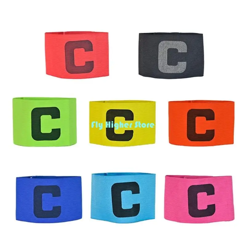 8pcs Sport Capitão Arm Bands Ajuste o jogador futebol ao ar livre capitão braçadeiras elásticas capitão futebol braço