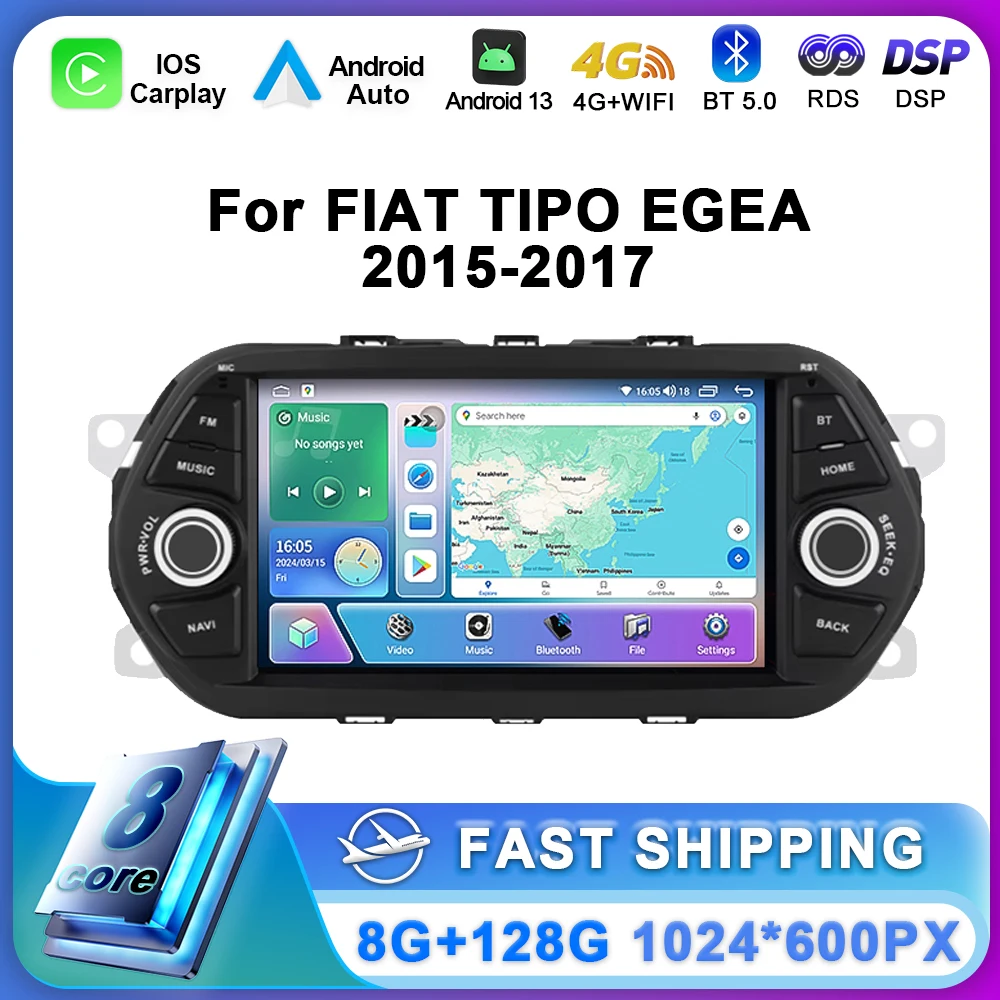 

2Din Android 13 Car Radio For FIAT TIPO EGEA 2015-2017 Navigation Stereo Multimedia Video Player GPS 4G Carplay Screen Autoraido