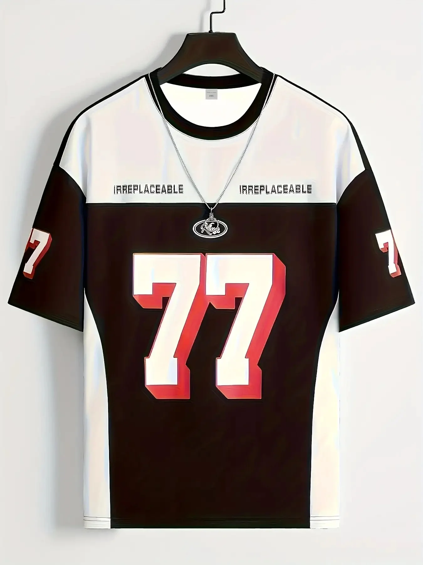 قميص رياضي جيرسي 77 للرجال باللون الأخضر والأبيض بطباعة ثلاثية الأبعاد مع نص غير قابل للاستبدال وخفيف الوزن وجيد التهوية لملابس رياضية غير رسمية