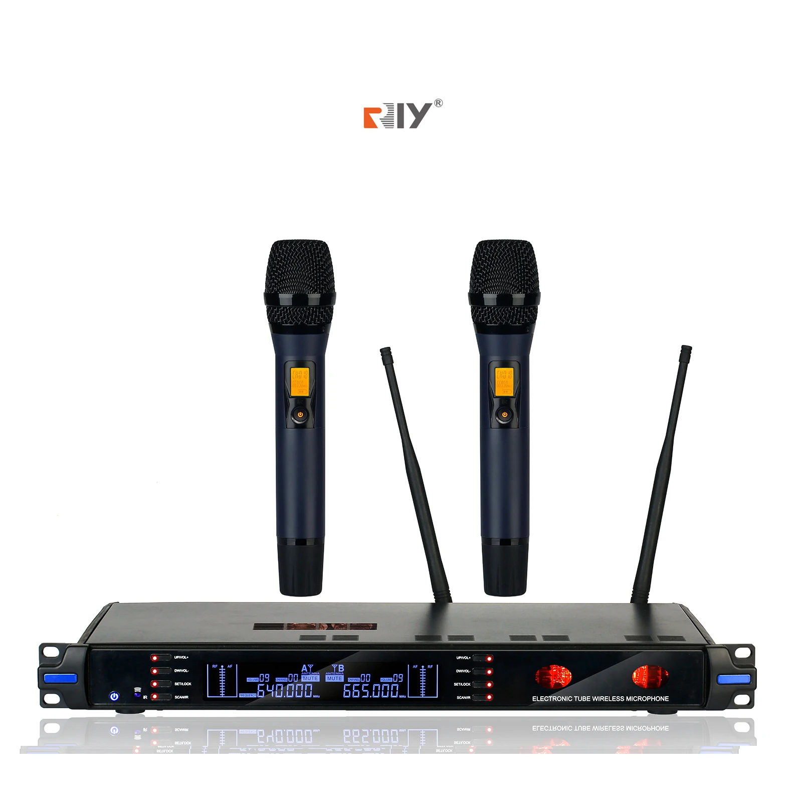 RIY-06 hot sale electronic tube wireless microphone karaoke uhf wireless microphone