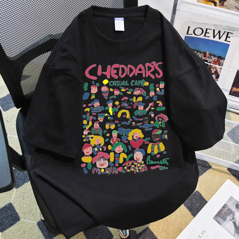 

Летняя повседневная футболка для молодежи с короткими рукавами и круглым вырезом с мультяшным принтом, универсальный топ большого размера с короткими рукавами для мужчин и женщин