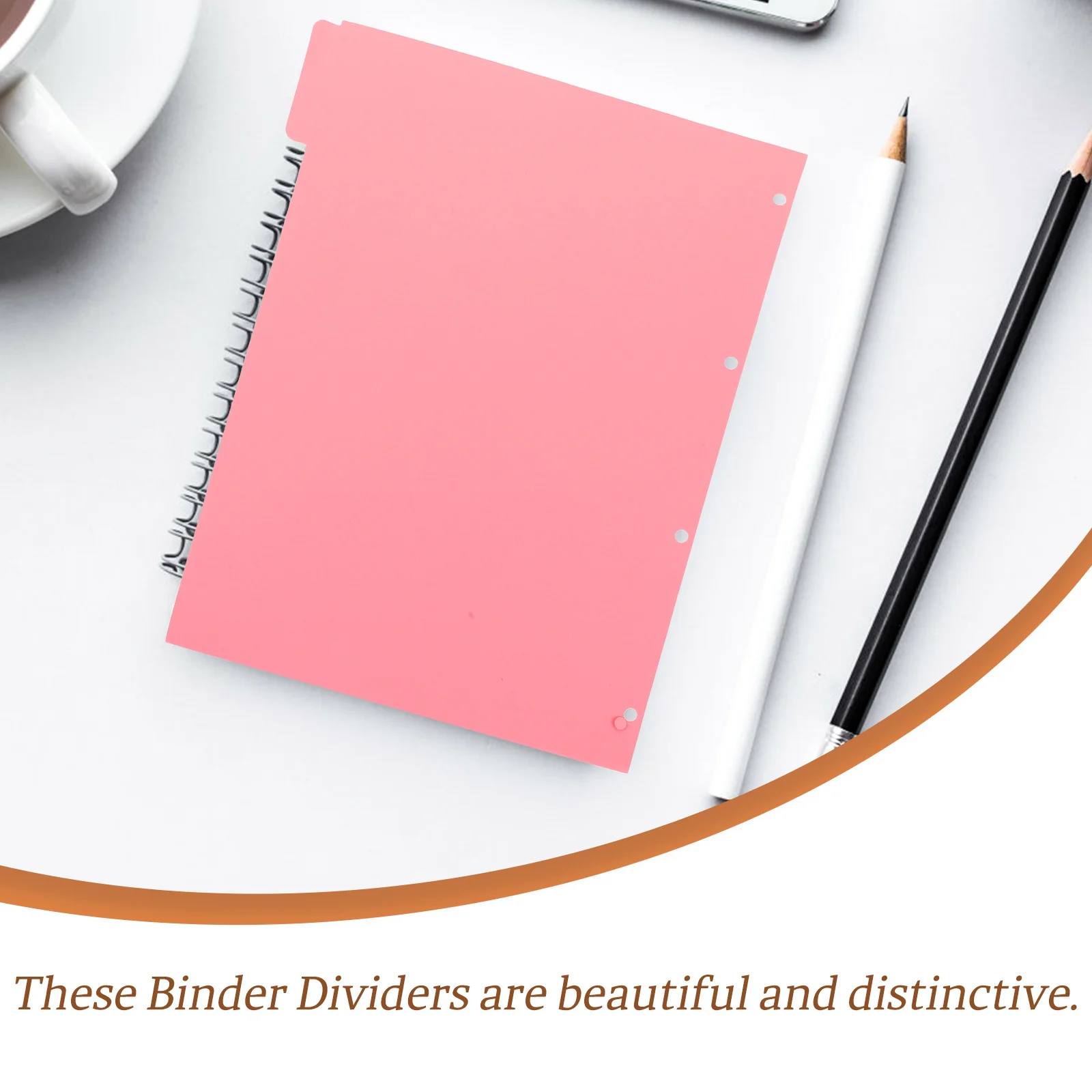 

2 Sets 4-Hole Binder Colored Page Notepad Tabs For Notebook Index Pages Loose Leaf Journal Diary Presentations A4 Lever