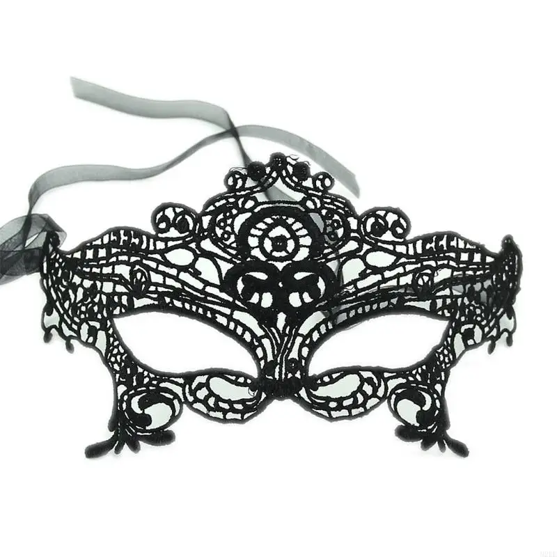 2025 Nieuwe sexy dames Koningin Mask Lace Hollow Flower Party Mask Mask Masquerade Mask