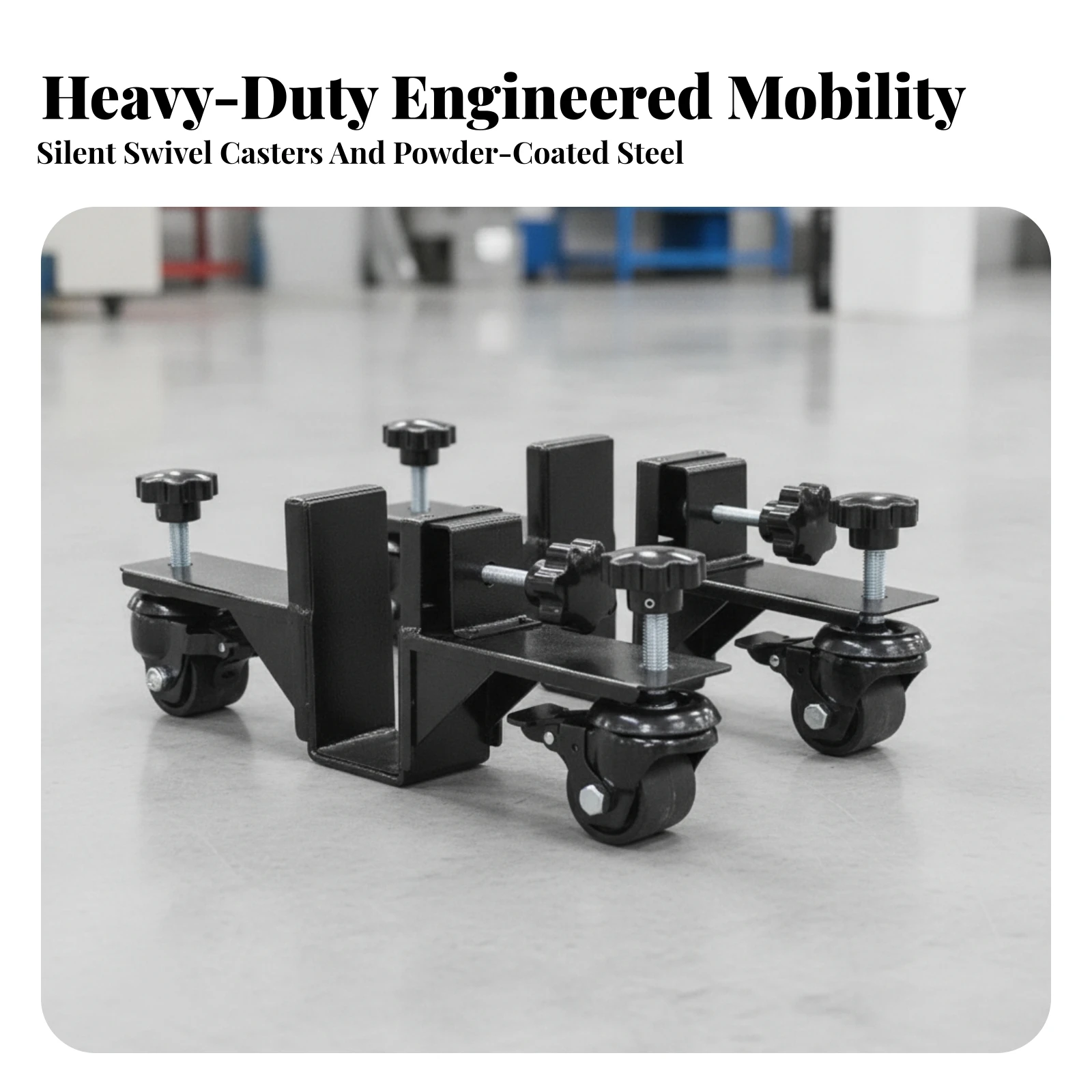 2 Pieces Door Board Dolly with Clamping Hardware Industrial Door and Panel Dolly Material Mover Powder-Coated Rust-Resistant