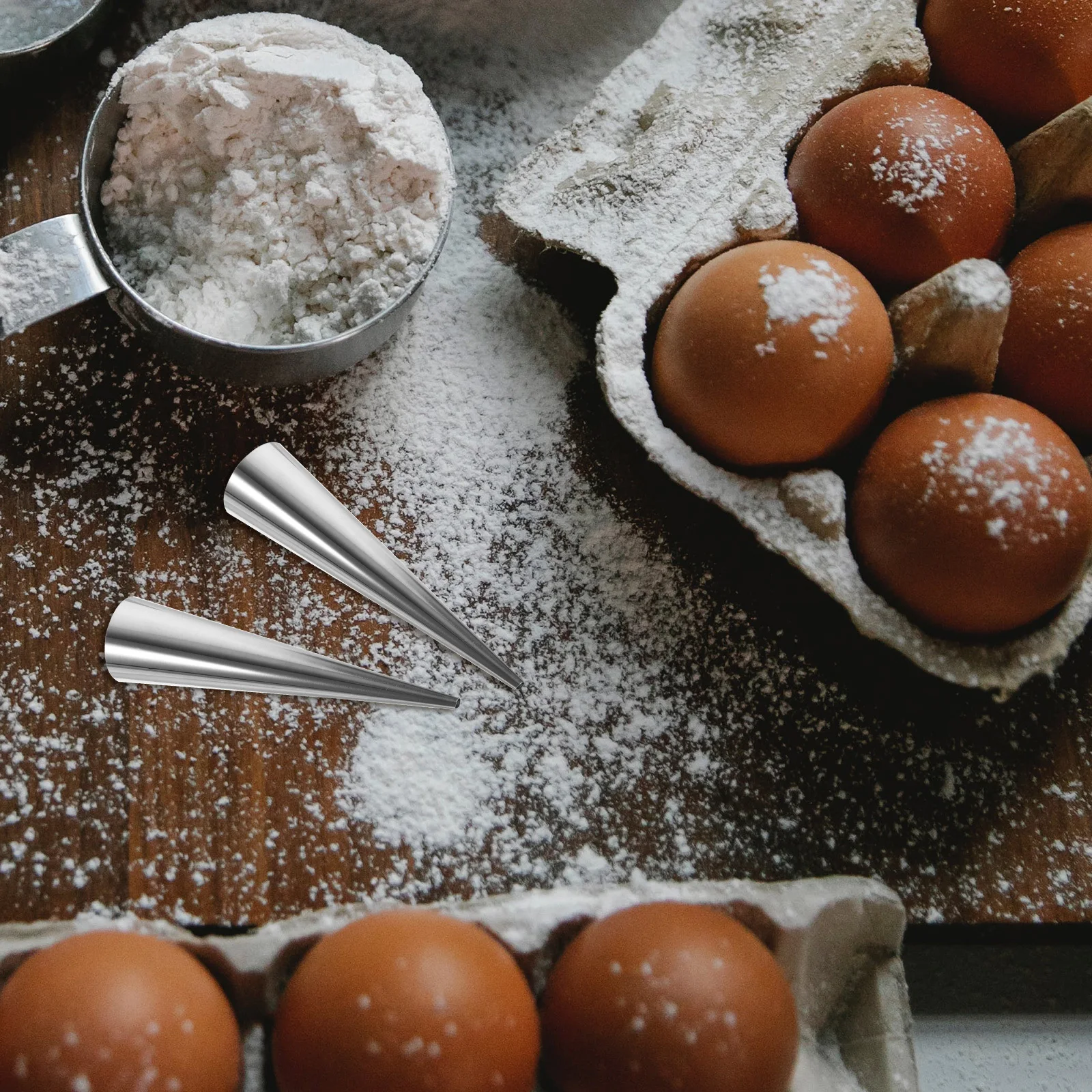 

10Pcs Stainless Steel Croissant Molds Reusable Baking Tools for Cream Horn Pastry Rolls Perfect Gift for Bakers