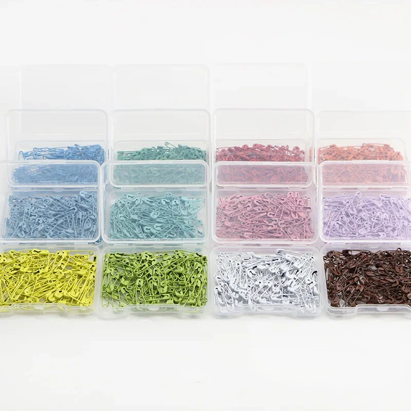 120pcs/box Safety Pins Colored Safety Pins Metal Safety Pins With Storage Box Small Safety Pins For Clothes DIY Crafts Sewing
