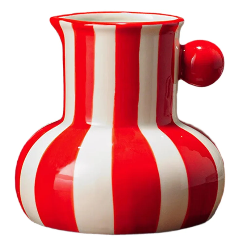 abzv-カラフルなフラワーアレンジメント花瓶植木鉢テーブルデコレーションオーナメントルーム美的レッド