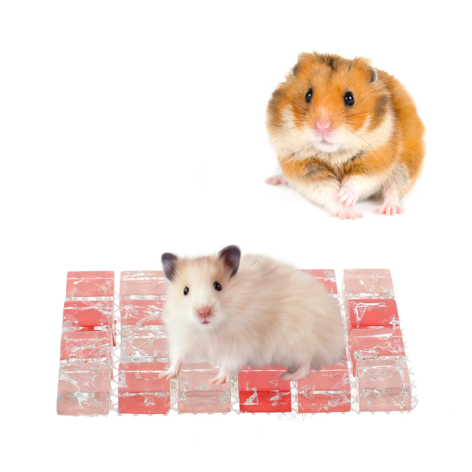 

2pcs Cool Pet Mat Hamster Chinchilla Cooling Bed Breathable Reusable Summer Pad Quick Cooling Small Pet Mat for Guinea Pig Cat