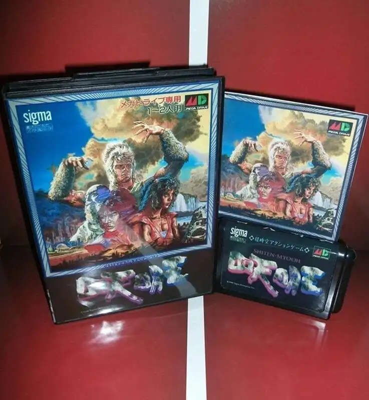 

Shadowblasters Game Card with Box and Manual for 16 Bit Sega MD Megadrive Genesis System