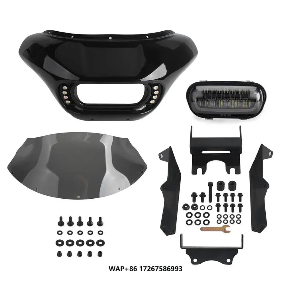 

Durable Headlight Fairing W Surface Painted Finish DRL Turn Signals 9 Shield for Harley M8 Low Rider S 2020-2025