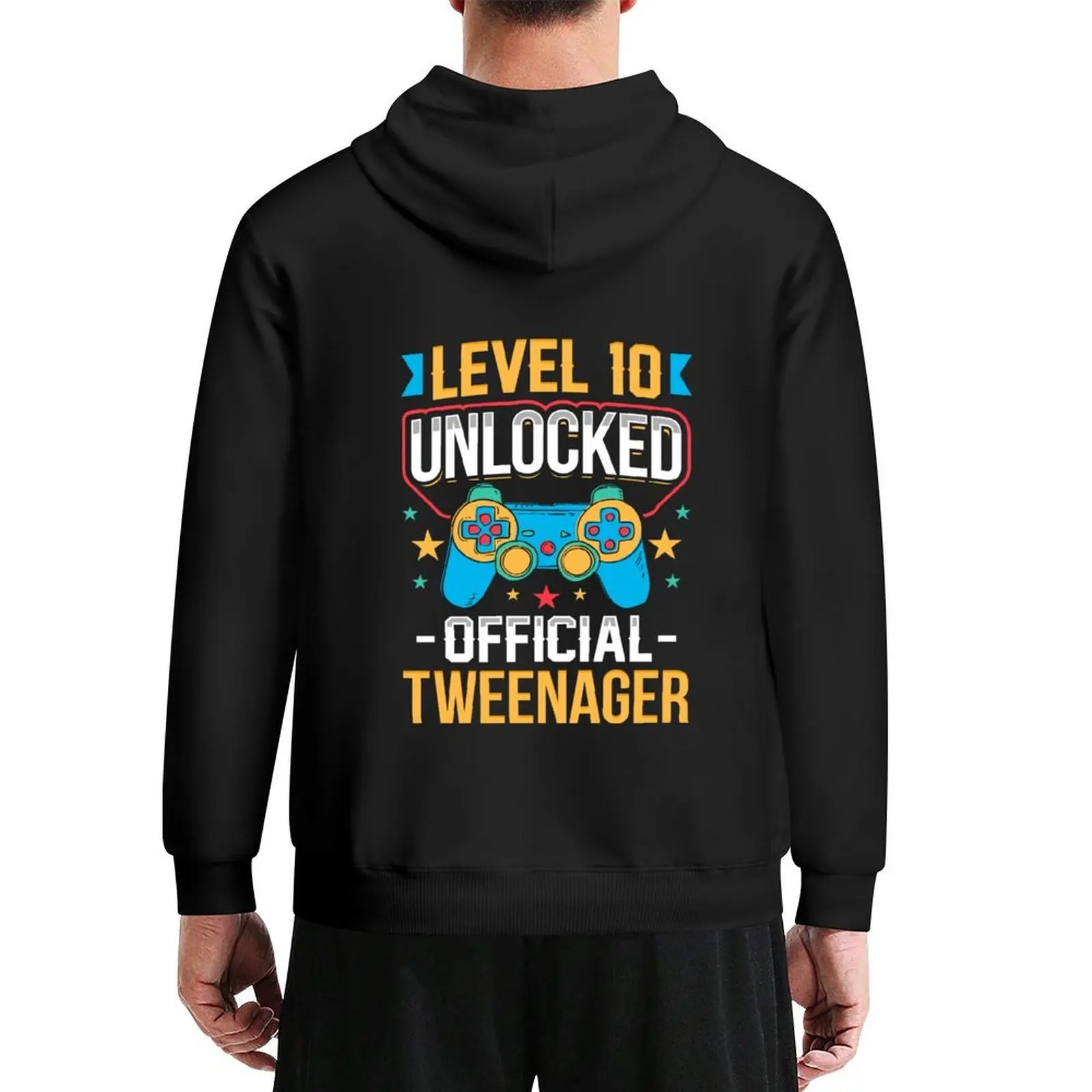 

Level 10 Unlocked Official Tweenager 10th Birthday Hoodie men's clothes korean clothes fashion men anime clothing hoodie man