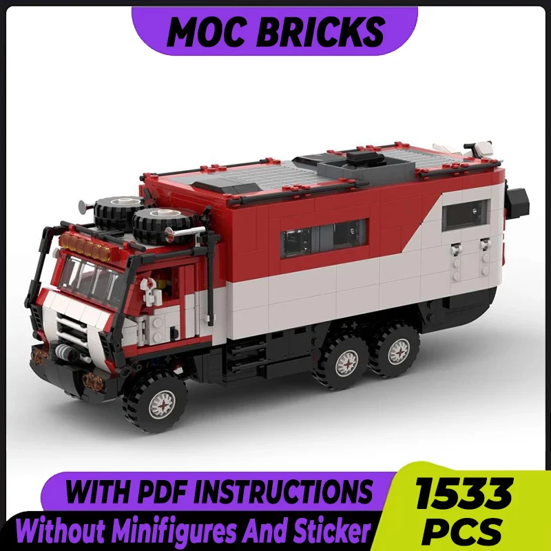 

City Vehicle Model Moc Building Bricks Classic V10 Camper Technology Modular Blocks Gifts Christmas Toys DIY Sets Assembly