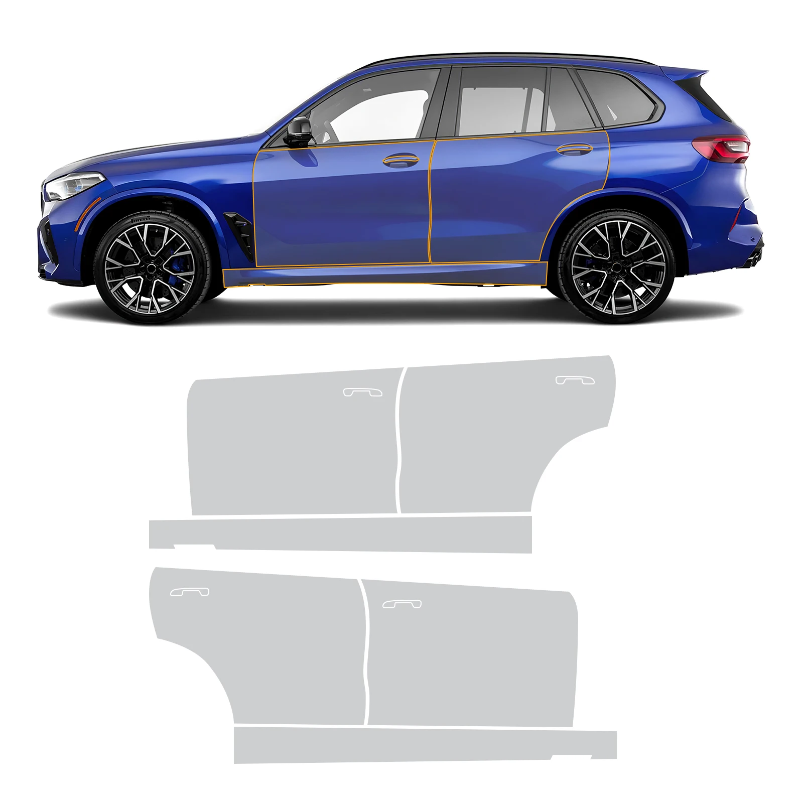 

for BMW X5 M COMPETITION Front Rear PPF Paint Protection Film Car Body Sticker Tpu Film Transpare Film Anti Scratch Resistant