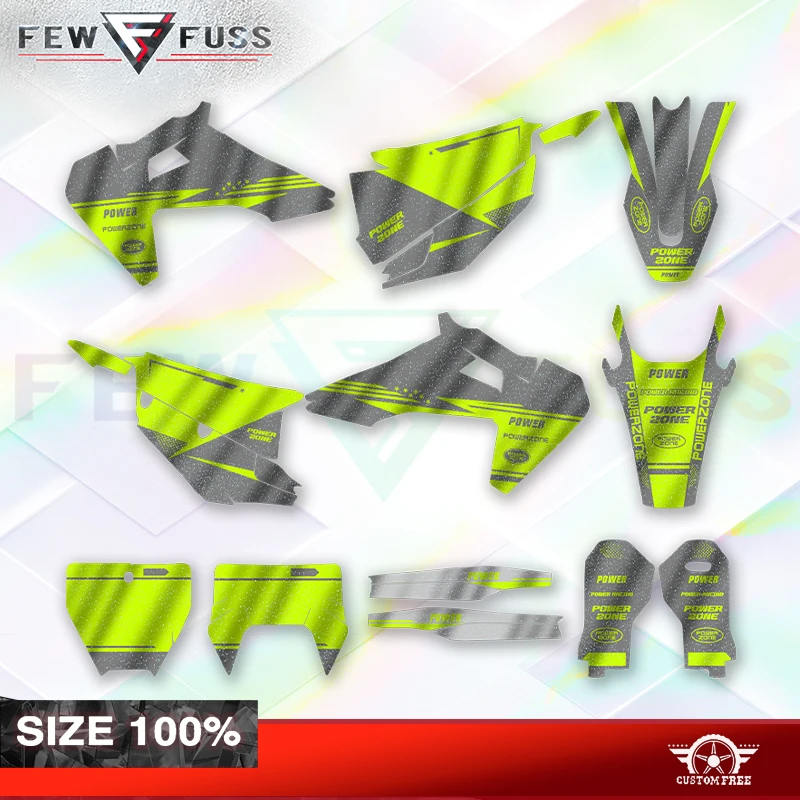 Fewfuss Holographic Chrome Decal Racing Graphics Kit for Husqvarna TC FC TX FX FS 2019-2021 TE FE 2020-2023 Offroad Stickers