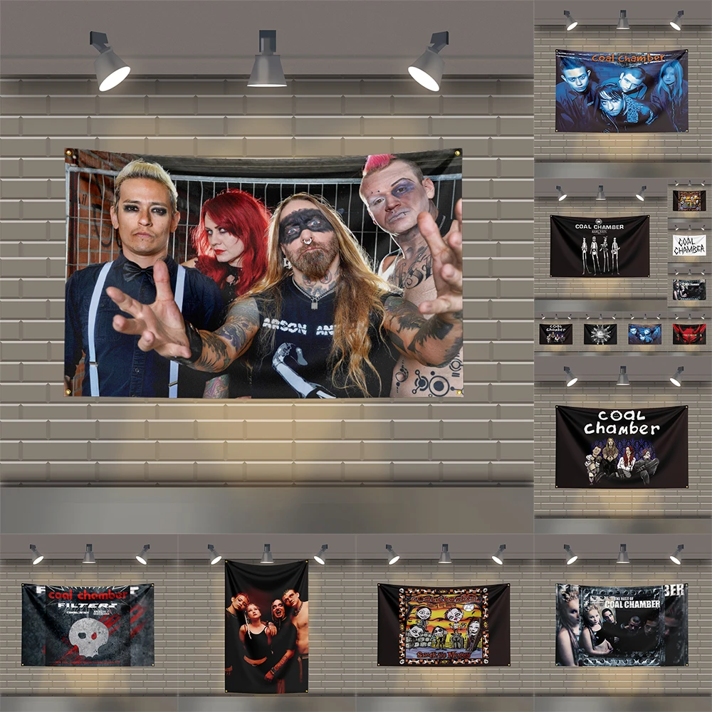3x5 Ft C-CoalS C-ChamberS Heavy Metal Band Flag Rock Music Wall Banner for Bedroom Studio Bar Concert Outdoor Decor