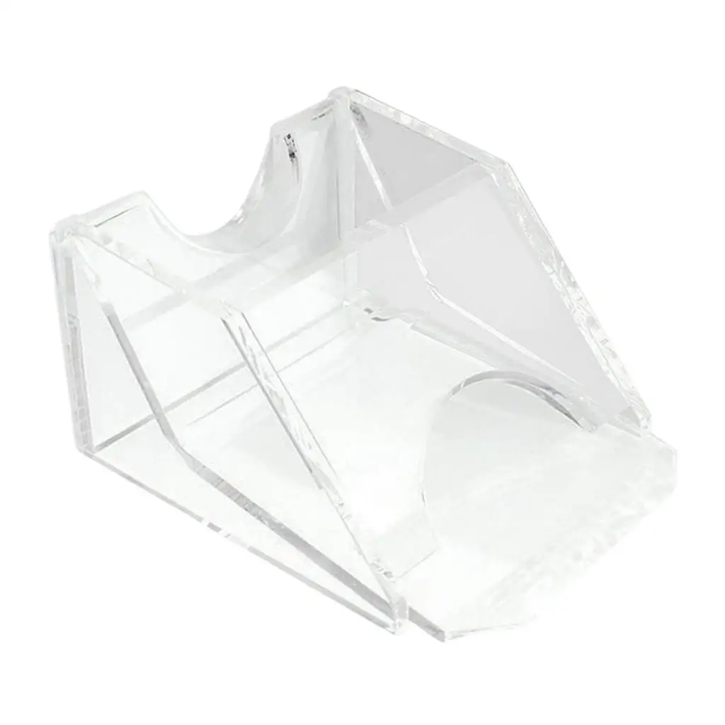 Manual Card Dealer Shoe for Poker Blackjack Clear Acrylic Solid Construction Weighted Base Fits One Full Deck