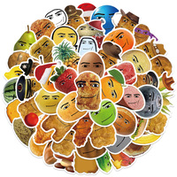 50Pcs Cute Robloxs Face Stickers Chicken Nugget Meme DIY Stickers Scrapbooking Phone Luggage Skateboard  Waterproof Decals